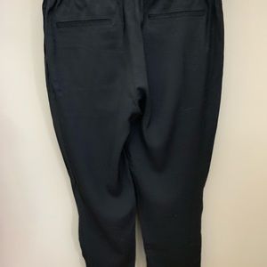 Theory Elastic Waist Black Work Pants